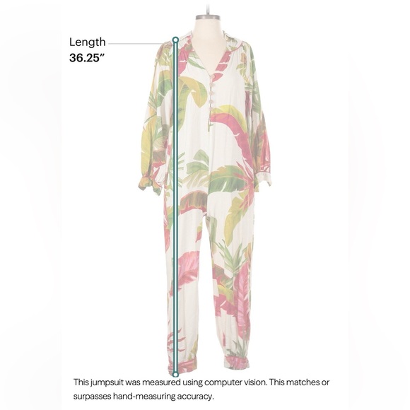 FARM Rio Spring Forest Leaf Print Jumpsuit Small - Picture 7 of 14